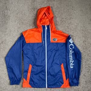 Florida Gators Windbreaker Jacket Mens Medium Columbia Blue Orange